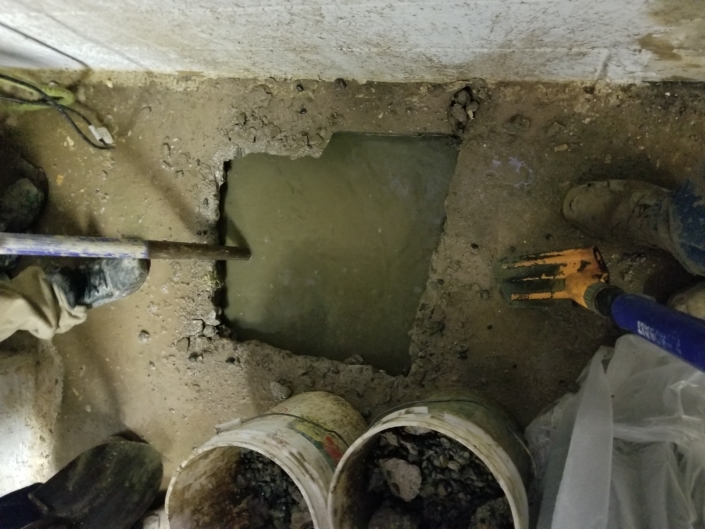 Customer basement had a extreme amount of water underneath concrete floor 2